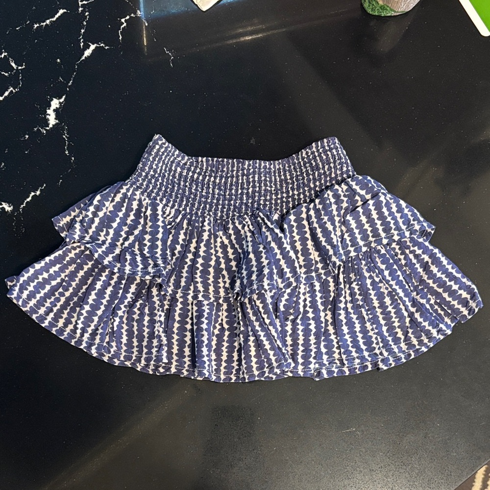 Vineyard Vines Navy and White Toddler 2T Tiered Ruffle Skirt